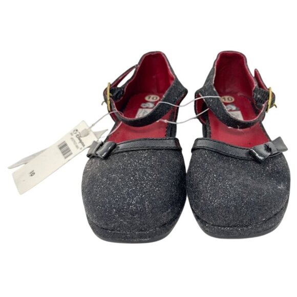 Disney Winter Adventure Step Shoes Size 10 Black with Red Lining Mary Jane - Picture 5 of 6